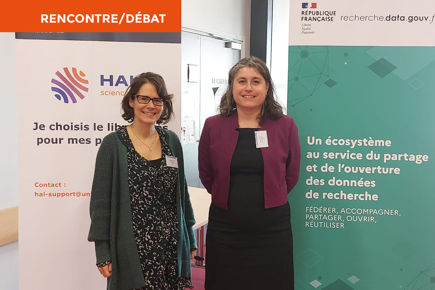 Stéphanie Trine et Julie Sorba aux "Open Science Days" de l'UGA